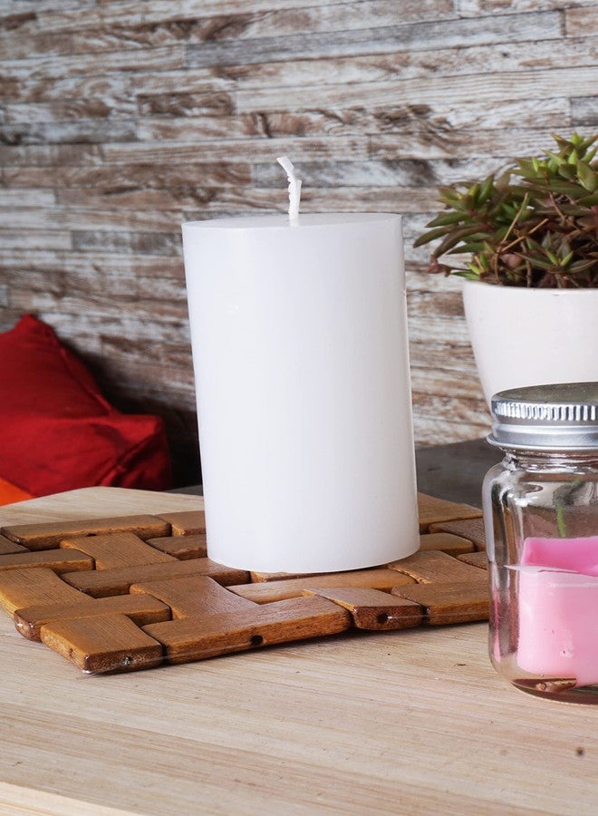 في سي شمعة عمودية بيضاء | احتراق يدوم 10 ساعات | شمعة ديكور بدون دخان للمنزل والصلاة - Image 3